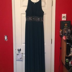 Dark green long dress